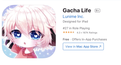 Screenshot 2021-09-16 at 15.42.07 Gacha Life App Store