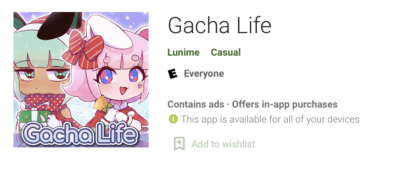 Screenshot 2021-09-16 at 15.42.36 Gacha Life Google Play
