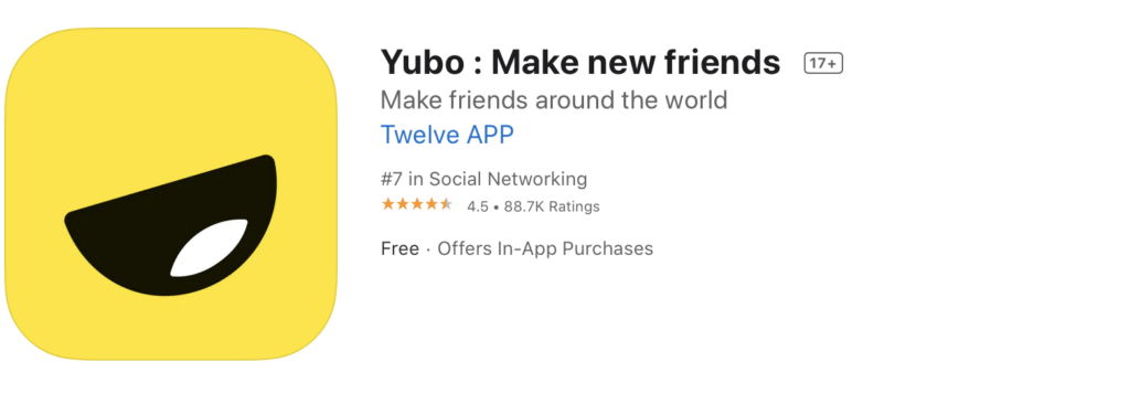 iOS App Store of Yubo